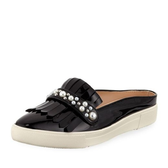 Karl Lagerfeld Shoes - Karl Lagerfield Alyssa Slide Mule Black Patent